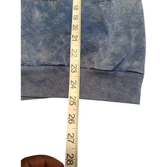 Vintage Caribe Los Angeles Las Vegas Graphic Sweatshirt L Blue Loose Fit Unisex - Picture 6 of 11